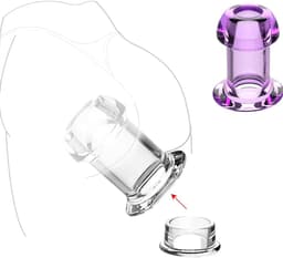 Grote holle anale plug met stopper - Buttplug - Transparant - Dilator - Kont - Vagina - Verschillende maten — thumbnail 4