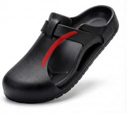 Dames werk klompen boog ondersteuning slip-on muiltjes slip bestendig tuin verpleegster chef keuken schoenen gewatteerde bedrukte sandalen slippers — thumbnail 3