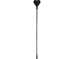 Bad Kitty – 44 cm Siliconen ‘Riding Crop’ Zweep in met Hart Vorm voor Rollenspelen – Zwart — thumbnail 1