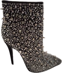 RUON- EROTISCH ENKELLAARSJE-TEXTIEL MET SILVER STUDS- 9 CM HEEL-37 — thumbnail 1