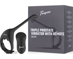 Teazers - Driedubbele Prostaat Vibrator met Afstandsbediening - Buttplugs - Buttplug Vibrator - Anal Plug - Sex Toys voor Mannen - Seksspeeltjes - Dildo Mannen Anaal - Vibrators voor Mannen - Cockring - Cockringen - Zwart
