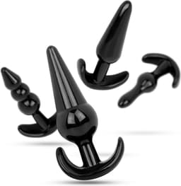 Butt Plug Set 4 Stuks - Zwart — thumbnail 5