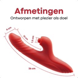 Sensa Dildo vibrator voor vrouwen - Realistisch - Stotende Clitoris & G-Spot Stimulator Dildo - Rabbit vibrator - Sex toys voor Koppels - Tarzan Dildo - Seksspeeltjes - Rood — thumbnail 9