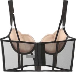 Sexy push-up korset beha - Erotische BH - Transparant - Brede banden - Haak en oog sluiting - Comfort - Lingerie — thumbnail 5