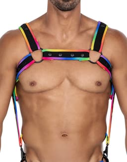 Cut4Men - Fetish Harnas - Tuigje - Neo - Zwart/Multicolour — thumbnail 2