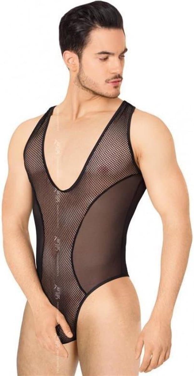 Softline- heren visnet body- zwart M/L — afbeelding 1
