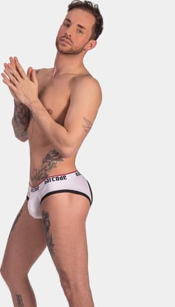 Barcode Berlin Maxime Backless Brief White - MAAT L - Erotisch Heren Ondergoed - Slip voor Man - Sexy mannen Slip — thumbnail 3