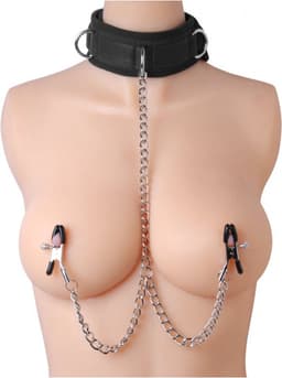 Master Series Submission Halsband Met Tepelklemmen — thumbnail 3