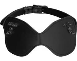 Ouch! Skulls and Bones - Large Eye Mask with Skulls & Spikes - B
