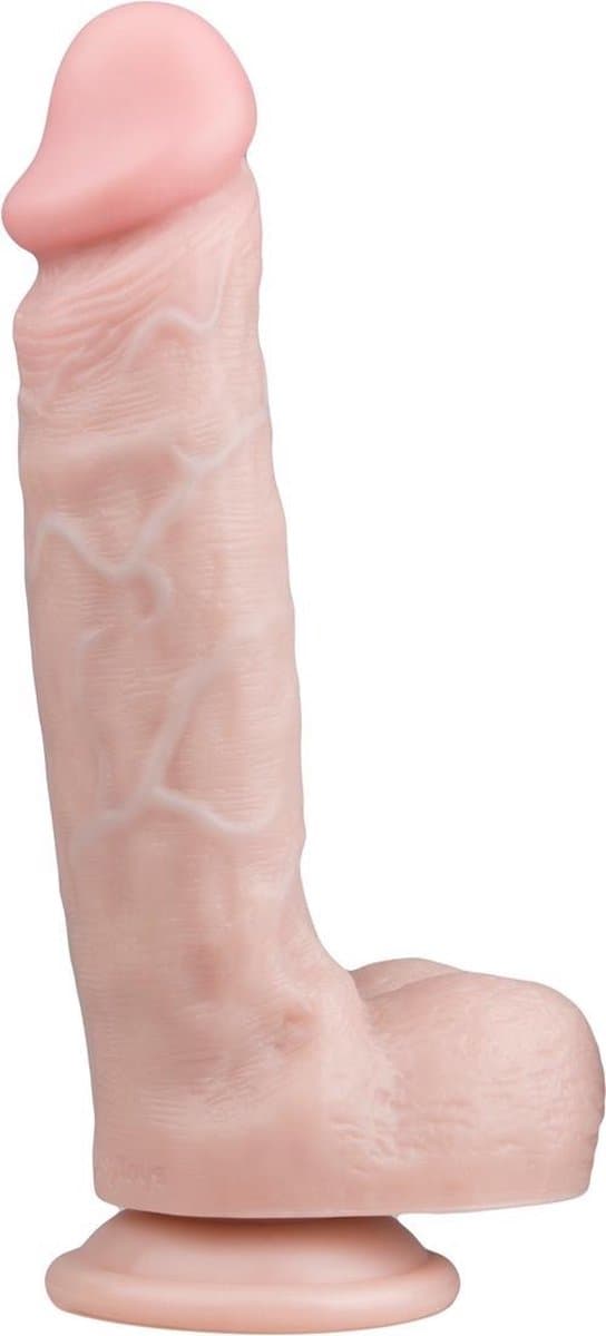 EasyToys - Realistische Dildo met Balzak - Dildo met Zuignap - 22,5 cm - Dildo's - Sex Toys voor Vrouwen en Mannen - Dildo Mannen Anaal - Beige — afbeelding 1