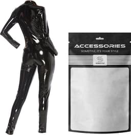 Somstyle Latex Catsuit Dames - Maat S - Wetlook Bodysuit - Jumpsuit - Verkleedkleding - Erotiek - Zwart — thumbnail 5