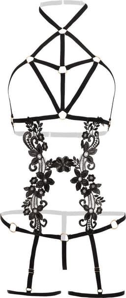 Christine le Duc - Kinky Harnas Body - Lingerie Erotisch - Fiercy - Zwart — thumbnail 3