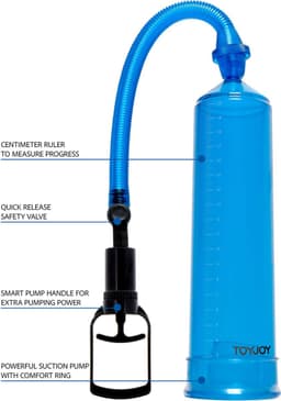 ToyJoy Power Pump - Penispomp - Blauw - Ø 55 mm — thumbnail 4