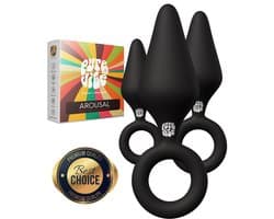 PureVibe® Arousal Buttplug Set met 3 verschillende groottes - Voor Mannen & Vrouwen - Sex Toys - Seksspeeltjes - Buttplugs - Butt plug - Anal Plug