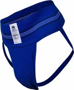 MM Sports The Original No. 10 Swimmer/Jogger Jockstrap 3 inch Blue - MAAT M - Heren Ondergoed - Jockstrap voor Man - Mannen Jock — thumbnail 1