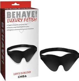 Behave! - Love is Blind Classic - Blinddoek met Elastische Band - Zwart — thumbnail 3