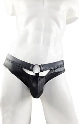 BamBella ® Slip Onderbroek - Maat M - MAT glans - Zwart BDSM kleding erotische heren kleding — thumbnail 1