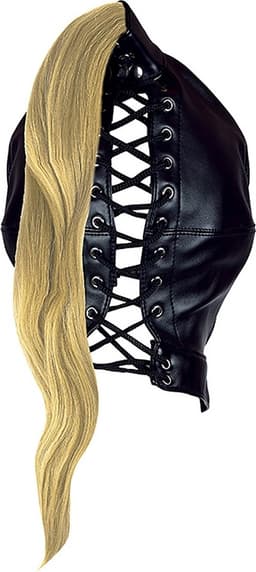 Mask met Blonde Ponytail - Zwart — thumbnail 6