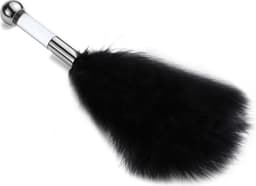 *** Zwart/Zilver Sensuele Kietelaar Strelen - Erotische Teasing - Paarse Pluim voor Flirten, Strelen en BDSM - Partner Rollenspel - van Heble® *** — thumbnail 1