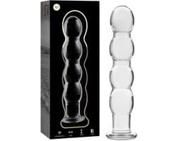 NEBULA SERIES BY IBIZA - MODEL 10 DILDO BOROSILICATE GLASS 16.5 X 3.5 CM CLEAR | ANALE PLUG | BUTTPLUG | GLAS ANALE PLUG | SEX TOYS VOOR VROUWEN | SEX TOYS VOOR MANNEN | SEX TOYS VOOR KOPPELS