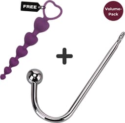 Anal Hook - Anaal Haak + GRATIS Anaal toy - Anal Beads - Anaal Dildo - Anale Speeltjes - g spot - DISCREET verpakt - Anale haak - Anal Plug - ∅ 30 mm bal - Toy - Kink - BDSM - Combi Pack — thumbnail 1