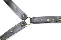 Fixxx - Harnasje met collar - PU-Leder - Verstelbaar - One Size - Zwart — thumbnail 9