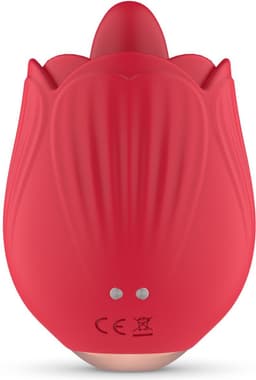 Teazers - Roos Vibrator - Likken en Vibreren - Vibrators voor Vrouwen - Sex Toys voor Vrouwen - Vibrators - Clitoris Stimulator - Tong Vibrator - Rood — thumbnail 2