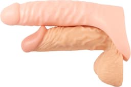 Realistixxx Double Fucker Opzet Dildo Vibrator - Rekbare Dubbele Penetratie Strapon Dildo - Strapon voor Mannen met Vibratie 18 cm — thumbnail 1