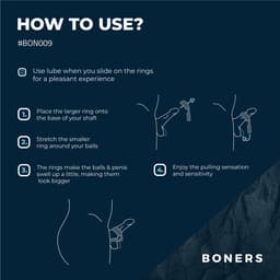 Boners Cockring En Ballstretcher - Grijs — thumbnail 1