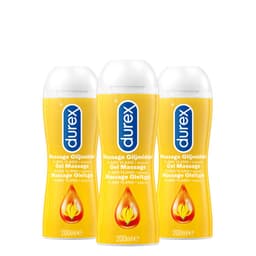 Durex Massage Olie en Glijmiddel 2-in-1 - Sensual met Ylang Ylang - 200ml x3 — thumbnail 1