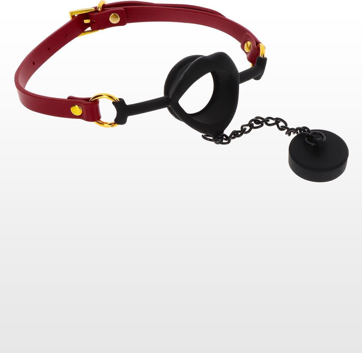 Kinky Gag met Stop - Mondknevel - Open Gag - Ballgag - Gagball - Ball Gag - BDSM Toys - Bondage Speeltje - Seksspeeltje voor hem en haar - Sex Toy — afbeelding 1