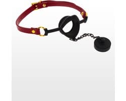 Kinky Gag met Stop - Mondknevel - Open Gag - Ballgag - Gagball - Ball Gag - BDSM Toys - Bondage Speeltje - Seksspeeltje voor hem en haar - Sex Toy