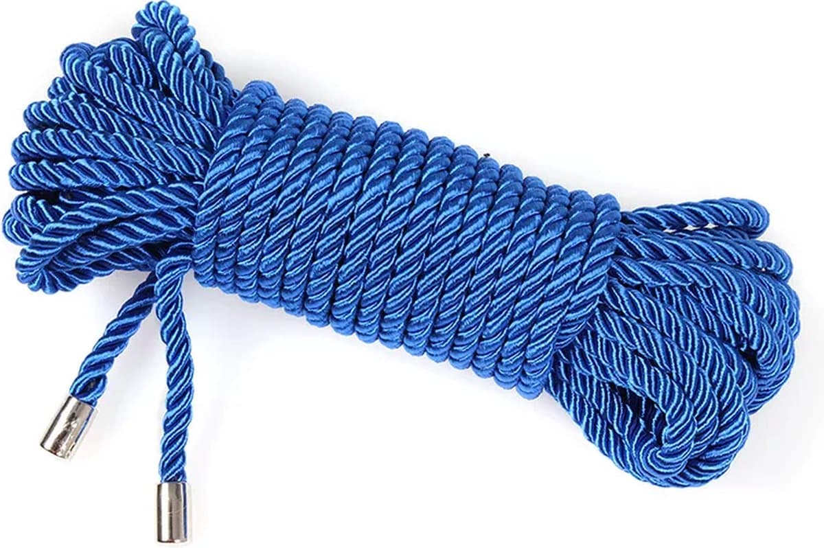 BDSM Bondage Touw - Satijn - 10 meter - Blauw - Geschikt Voor Full Body Bondage - Erotiek — afbeelding 1