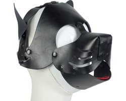 Banoch | Honden masker Doggy | zwart imitatie leer | Bondage | Puppy Play