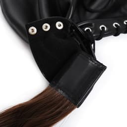 Banoch | Masker Pony Tail staart | zwart imitatie leer | Bondage play — thumbnail 16