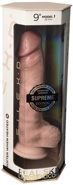 SILEXD - Real Skin - Realistische Dildo - Model 1 - 23 cm - Medium Huidskleur — thumbnail 4