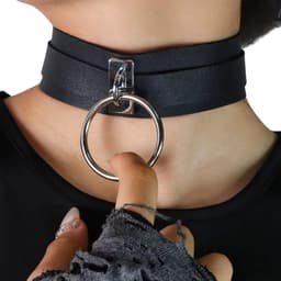 Sexy BDSM Choker Hals – Bondage Harnas - Kunstleer met Ring – One Size – Mannen en Vrouwen - Erotiek & Bondage - Tuigje - BDSM Sex Toys — thumbnail 1