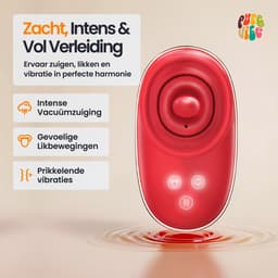 PureVibe® Evoque 3-in-1 Likkende Luchtdruk Vibrator voor Clitoris - Sex Toys voor Vrouwen - Vibrators voor vrouwen - Sekspeeltjes - Cadeau voor Koppels | Deep Red — thumbnail 2