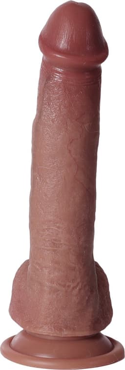 Quick Relief Dildo Ultra Realistic™ - Realistische Dildo met Balzak en Zuignap - Siliconen - Dubbel gelaagd - Anaal - Vaginaal - 21 CM — thumbnail 9