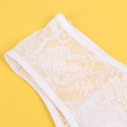 Zeloria Kanten Slip Open Kruis – String Open kruis – Wit – Dames Lingerie Slip Stretch – S — thumbnail 3