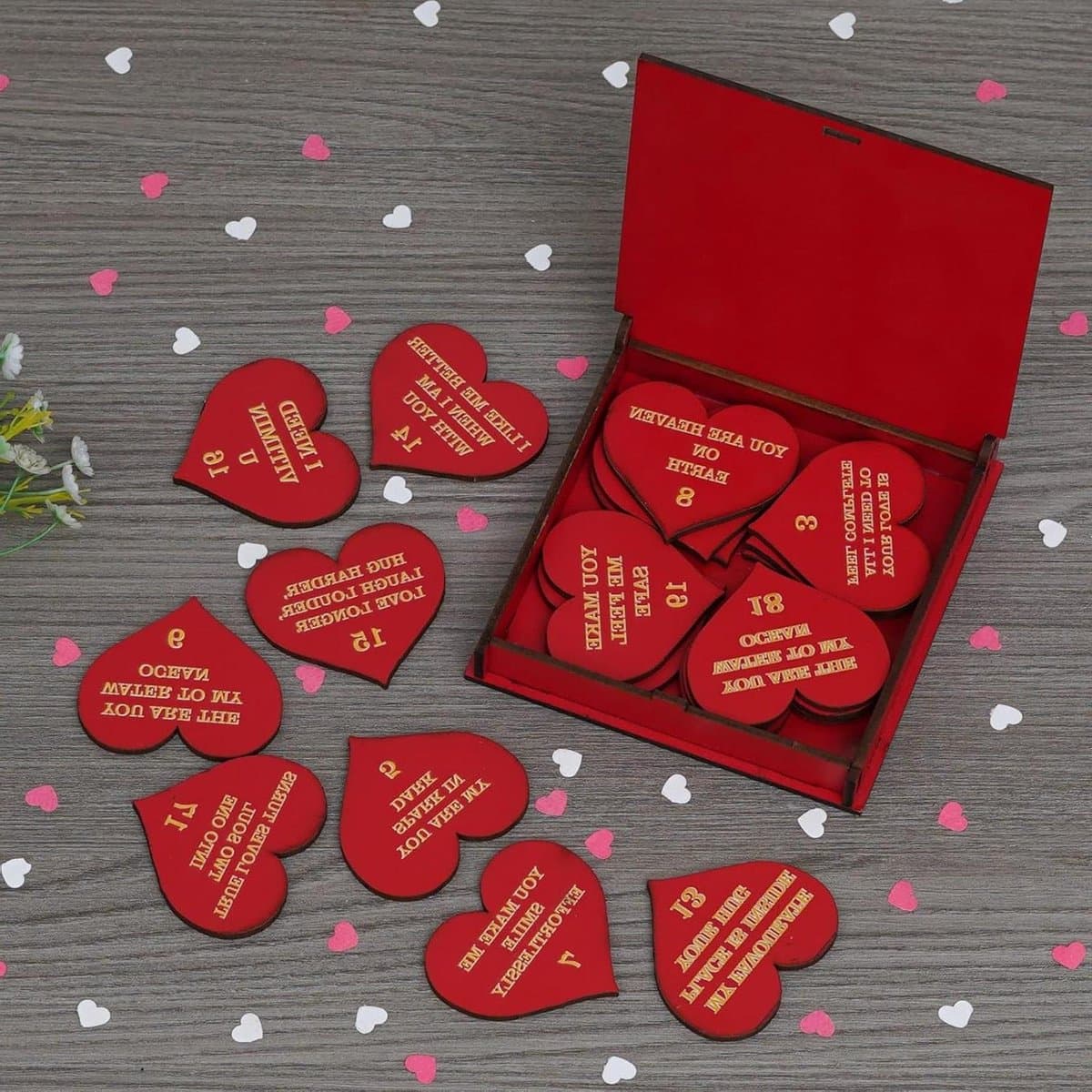 Webelkart Premium I love You wenskaarten voor koppels - Love Gift Box 20 kaarten met redenen waarom ik van je hou in berichtendoos, Valentijnsdag, cadeau voor vriendin - I Love You Gifts — afbeelding 1