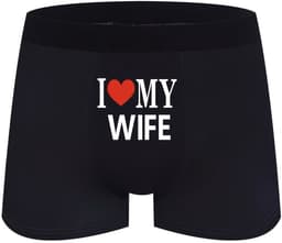Boxershort met tekst I Love My Wife – Ondergoed Heren – Cadeau voor Man – Boxer Katoen Stretch - Maat L — thumbnail 5