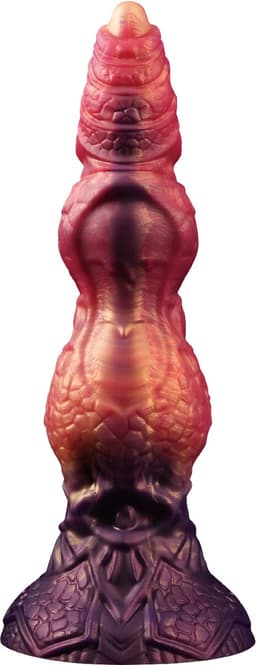 Power Monsters - Savage BeastLord - Monster Dildo - 24 cm - Oranje/Rood/Goud — thumbnail 4