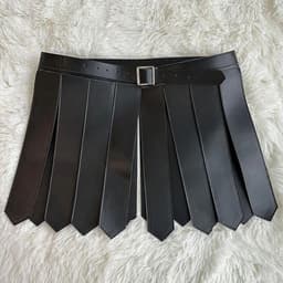 Leren Gladiator Rok Mannen – Fetish Clubwear Heren – Kinky Festival Outfit voor Wasteland, Bitch & Crazyland – Verstelbare Riem — thumbnail 2