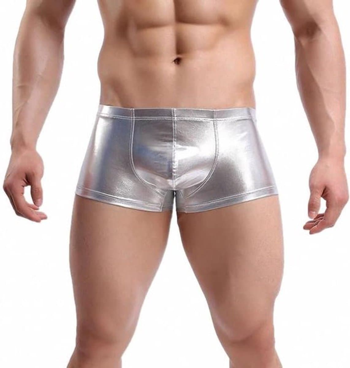 Heren Ondergoed met Metallic Glans - Sexy Boxershort voor Mannen - Elastische Lage Taille - Verleidelijke Mannen Slip — afbeelding 1