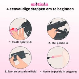 Compleet Khalifa Sex Machine Pakket met 8 Opzetstukken – Inclusief Dildo’s en Pocket Pussy – Seksmachine voor Mannen en Vrouwen – Neukmachine – Fuck machine – Discreet Verzonden — thumbnail 6