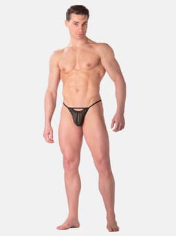 WOH heren microfiber G-string personal allure mesh zwart — thumbnail 4