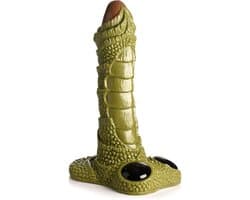 XR Brands - Reusachtig Geschubd Moerasmonster Dildo - Groen