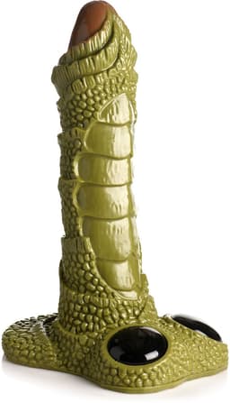 XR Brands - Reusachtig Geschubd Moerasmonster Dildo - Groen — thumbnail 1