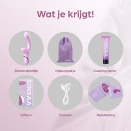 Sinsaa Tarzan Vibrator – Vibrerende Rabbit Vibrator - G-Spot & Luchtdruk Clitoris Stimulator - Vibrators voor vrouwen - 10 Vibratiesnelheden & 10 Zuigfunctie snelheden - Inclusief glijmiddel – Bella – Roze — thumbnail 8